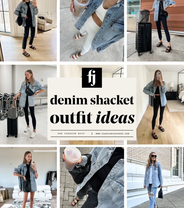 denim shacket outfits featured image