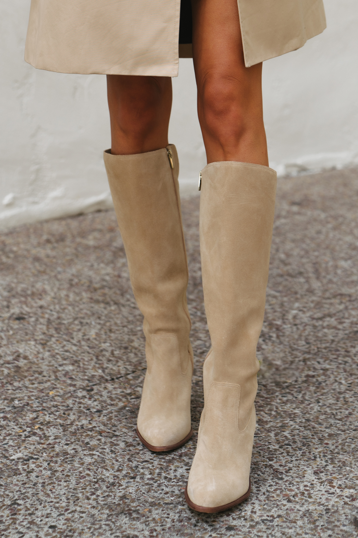 Fashion Jackson Vince Camuto Beige Suede knee High Boots