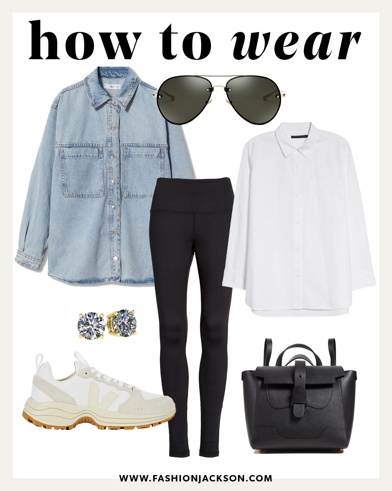 white button up shirt outfit idea