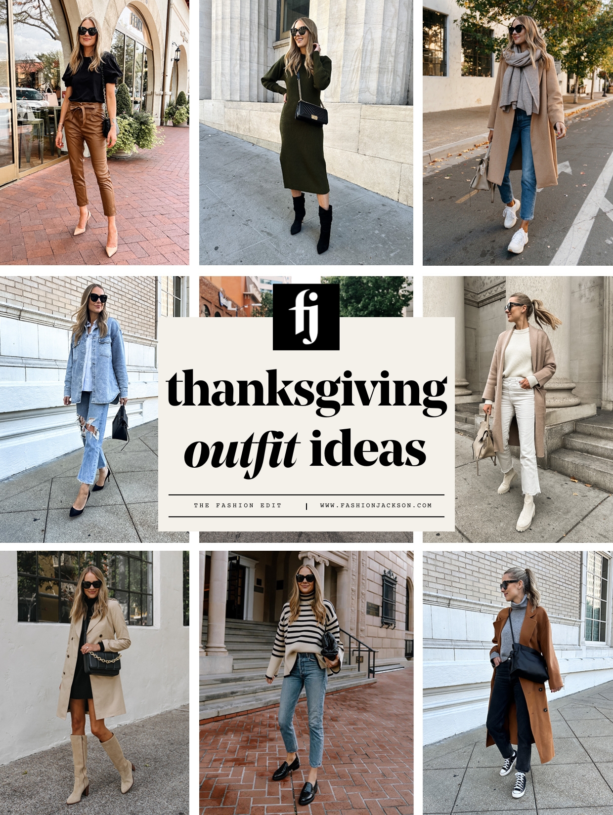 Thanksgiving day outfit dinner sweater dress Gucci mules suede leggings