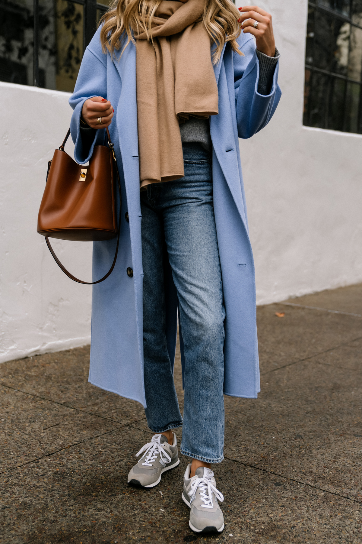 How to wear: Winter White Jeans (Blue is in Fashion this Year