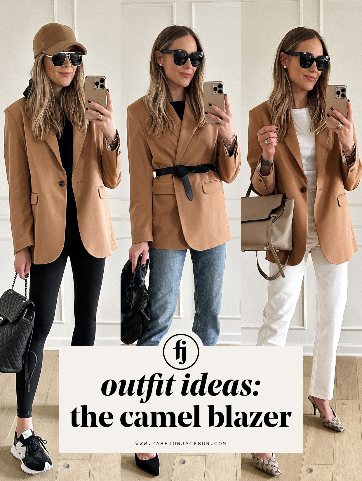 5 Different Ways to Wear this Camel Blazer for Spring - Fashion Jackson