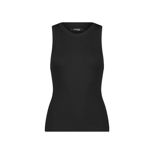 MAYSON the label BLACK FITTED RACERBACK TANK