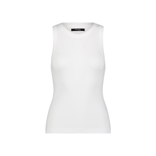 MAYSON the label WHITE FITTED RACERBACK TANK